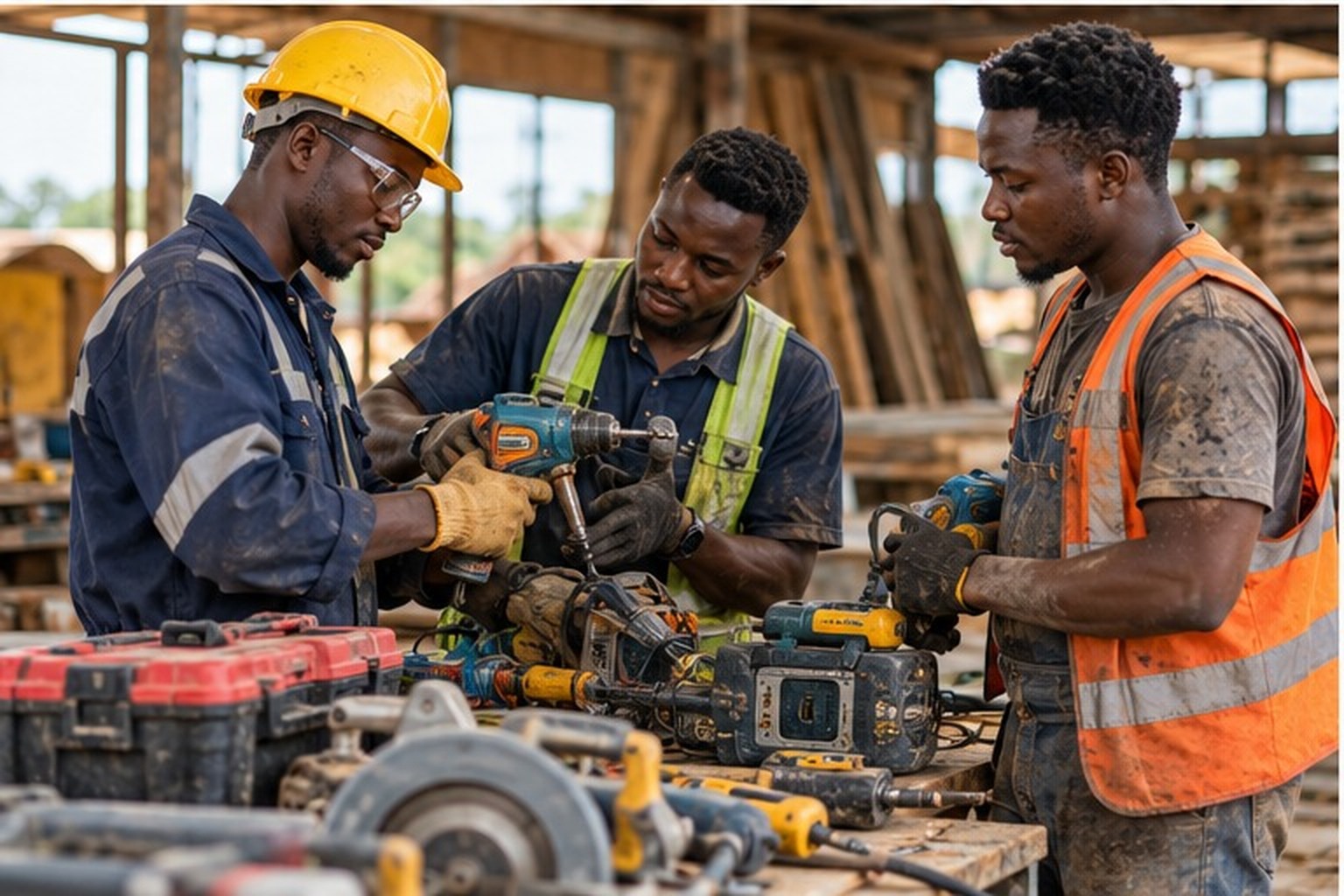 African tradespeople at work